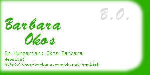 barbara okos business card